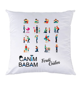 Biresimden Canım Babam Babalar Günü Hediyesi İsimli Yastık