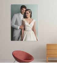 BK Gift Kişiye Özel Gelin Damat Evlilik Hatırası Kanvas Tablo 70x100cm