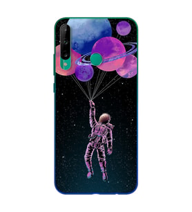 Uzay Balon Tasarım Süper Şeffaf Silikon Telefon Kılıfı Huawei P40 Lite E
