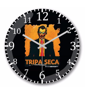Tripa Seca Duvar Saati Bombeli Gercek Cam