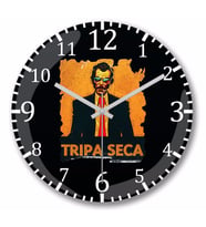 Tripa Seca Duvar Saati Bombeli Gercek Cam