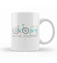 Find Joy in the Journey Bike Kupa Bardak Porselen
