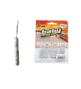 Fujin Baby Worm 5.2 Cm Floating LRF Silikon Yem Pearl White Glow