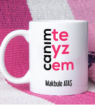 Teyzeye Canım Teyzem Tasarımlı Kişiye Özel Teyze Kupa Bardak
