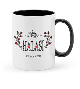 BK Gift Kişiye Özel Yılın En İyi Halası Siyah Kupa Bardak