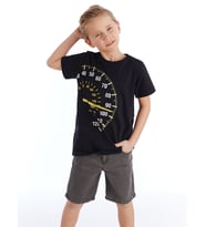 Fast Erkek Çocuk T-shirt Denim Şort Takım