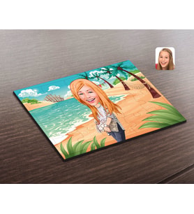 BK Gift Kişiye Özel Kadın Karikatürlü Ahşap Puzzle-11