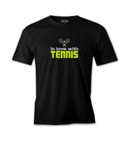 Tenis - In Love With Siyah Erkek Tshirt