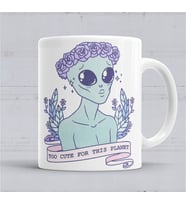 Cute Alien Uzaylı Kupa Bardak Porselen