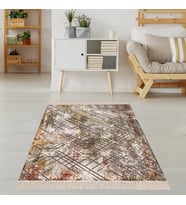 Geometrik Desenli Dijital Baskı Yıkanabilir Kaymaz Taban Modern Salon Halısı ve Yolluk (Karışık)