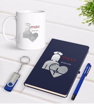 BK Gift Kişiye Özel Hemşire Temalı Lacivert Defter Kalem Kupa 32gb USB Bellek Hediye Seti-4 (Model 1)