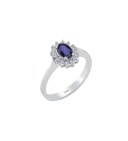 Sirius Pırlanta ve Oval Kesim Safir Taşlı Yüzük 0704R0368