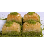 Fıstıklı Baklava Tereyağlı 500 gr ( Glikozsuz )-(Siirt Doğal Gıda!dan Günlük Taze)dan GÜNLÜK SEVK