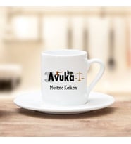 Avukat Türk Kahvesi Fincanı (Beyaz)