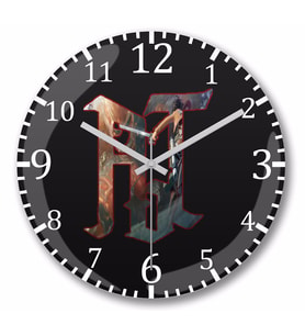 Attack On Titan Logo Duvar Saati Bombeli Gercek Cam