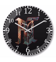 Attack On Titan Logo Duvar Saati Bombeli Gercek Cam