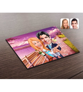 BK Gift Kişiye Özel Evleniyoruz Karikatürlü Ahşap Puzzle-4