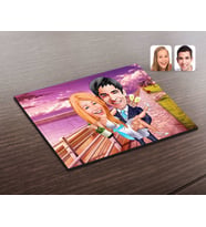 BK Gift Kişiye Özel Evleniyoruz Karikatürlü Ahşap Puzzle-4