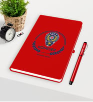 BK Gift Kişiye Özel Komiser Temalı Kırmızı Defter Kalem Seti - 2