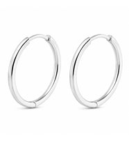 Afrodit Silver 925 Ayar Gümüş Taşsız 21 mm Halka Küpe