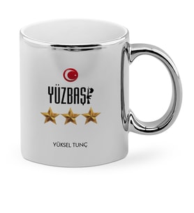BK Gift Kişiye Özel Mesleki Yüzbaşı Krom Kupa Bardak  1