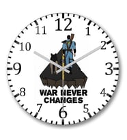 Fallout War Never Changes Duvar Saati Bombeli Gercek Cam