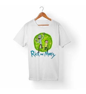 Rick And Morty Beyaz Tişört
