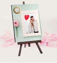 BK Gift Kişiye Özel Fotoğraflı Şovaleli Masa Saati  6