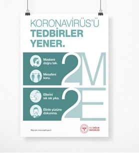 Koronavirüs Tedbirleri Bilgilendirme Afiş Poster (50 x 70 cm.)