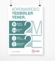 Koronavirüs Tedbirleri Bilgilendirme Afiş Poster (50 x 70 cm.)