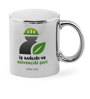 BK Gift Kişiye Özel Mesleki İş Sağlığı Ve Güvenliği Şefi Krom Kupa Bardak  2