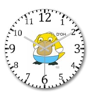 Homerduck Duvar Saati Bombeli Gercek Cam