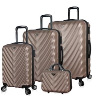 My Valice Lotus Abs Kabin Orta Büyük ve Makyaj Boy 4'lü Travel Valiz Seti (Gold)