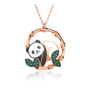 Mineli Panda Rose Gümüş Kolye