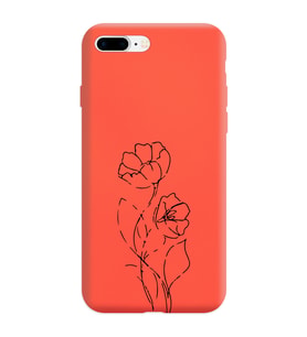 Iphone 7 Plus Çizgi Tasarımlı Turuncu Lansman Telefon Kılıfı