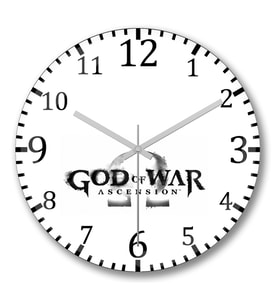 God  Of War Duvar Saati Bombeli Gercek Cam