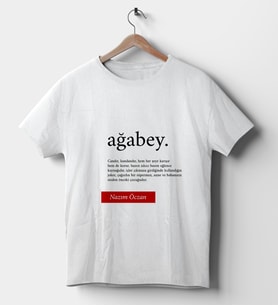 Ağabey Temalı İsimli Beyaz Tişört