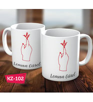 Kişiye Özel İsimli Minimalist El Hediye Kupa Bardak