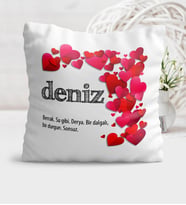 BK Gift Kişiye Özel Sevgililer Günü İsim Anlamı  Yastık  4