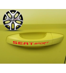 Seat Sport Kapı Kolu Sport Sticker Yapıştırma 8 Adet
