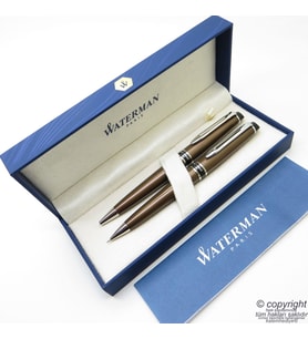 Waterman Expert CT Urban Brown Desenli Tükenmez Kalem + Versatil Kalem Seti  İsme Özel Kalem  Hediye Kalem