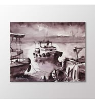 Arty Tablo Suluboya Tekneler Tablo (Karışık)