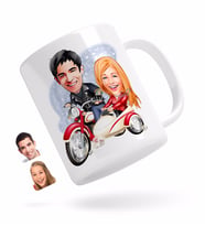 BK Gift Kişiye Özel Sevgililer Karikatürlü Beyaz Kupa Bardak-12