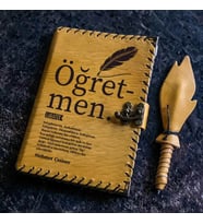 Lügatçe Öğretmen İsme Özel Deri Defter