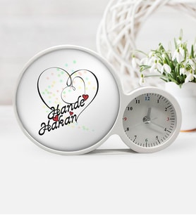 BK Gift Kişiye Özel Sevgililer Günü Saatli Sihirli Led Ayna Çerçeve  11