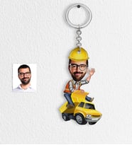 BK Gift Kişiye Özel Bay Yol Mühendisi Karikatür Anahtarlık  1