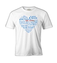 Her Dilde Seni Seviyorum Beyaz Erkek Tshirt