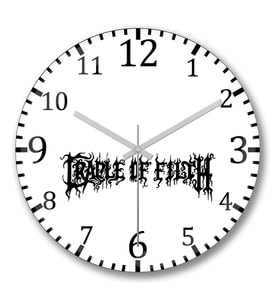 Cradle of Filth Duvar Saati Bombeli Gercek Cam