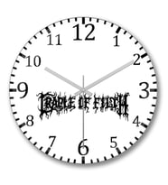 Cradle of Filth Duvar Saati Bombeli Gercek Cam