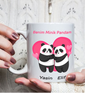 Kişiye Özel Benim Minik Pandam Tasarımlı Kupa Bardak